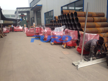 福瑞得機(jī)械激光整平機(jī)、座駕壓路機(jī)、手扶壓路機(jī)、大灌縫機(jī)等及時(shí)包裝發(fā)貨